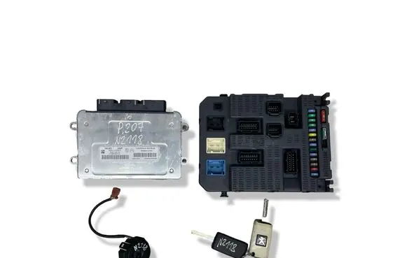 Peugeot 207 Engine ECU kit and lock set 9664127180 8008046116 9651696680