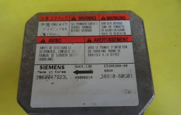 Suzuki Baleno EG Airbag control unit/module 38910-60G01 5WK4138