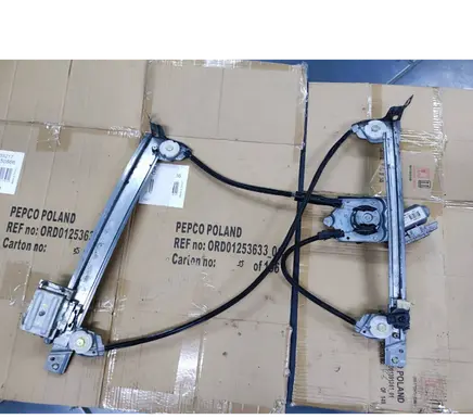 Opel Tigra B Front door window regulator with motor 93162241