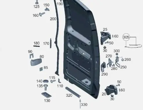 Mercedes-Benz Vito Viano W447 Other rear door trim element A6397660219