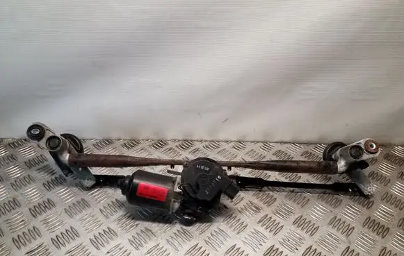 Front wiper linkage and motor