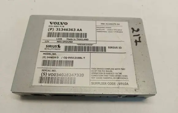Volvo S60 Head unit multimedia control 31346363AA 31346370 050268154930