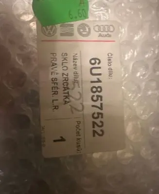 Skoda Felicia I Manual wing mirror 6U1857522 SKL0ZRCATKA