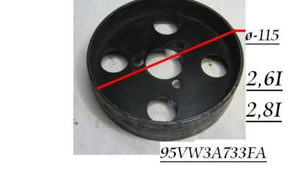 Ford Galaxy Power steering pump pulley 95VW3A733FA