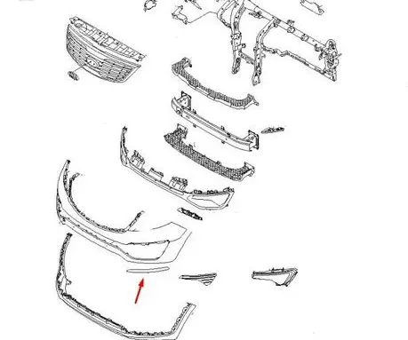 KIA Sportage Front bumper splitter molding 865813U010