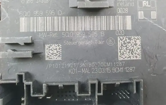 Audi A3 S3 8V Door control unit/module 5Q0959595B 5Q0959595D