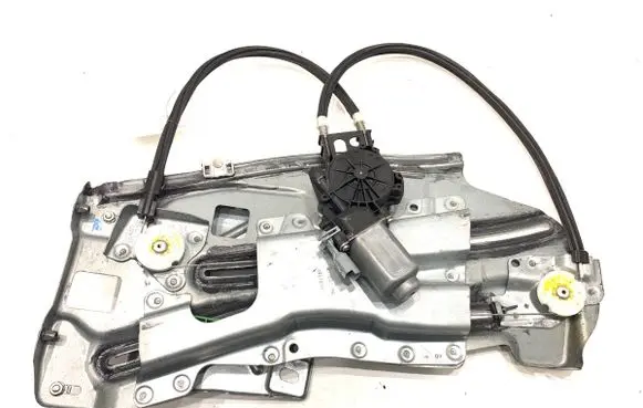Rear door window regulator with motor