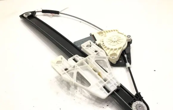 Rear door window regulator with motor