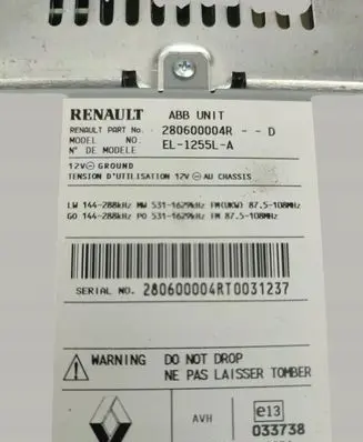 Renault Megane I Other devices 280600004R