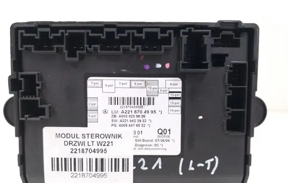 Mercedes-Benz S W221 Door control unit/module 2218704995