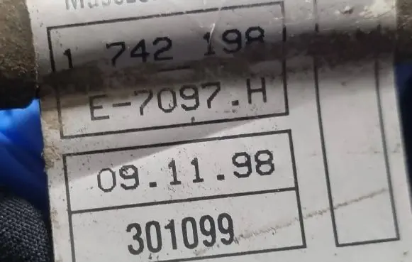 BMW 7 E38 Negative earth cable (battery) 1742198 301099