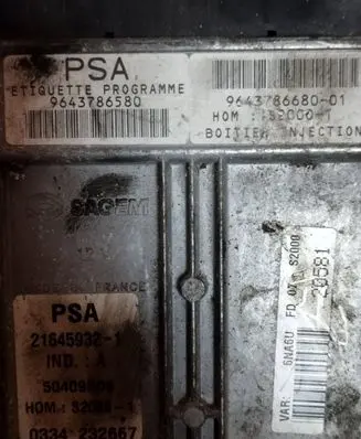 Citroen Xsara Engine control unit/module 9643786580