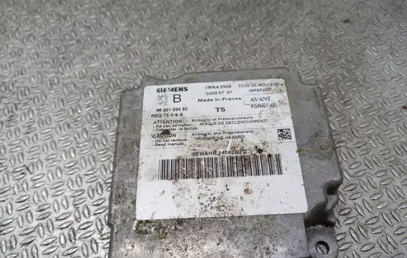 Peugeot 307 Airbag control unit/module 9650109480