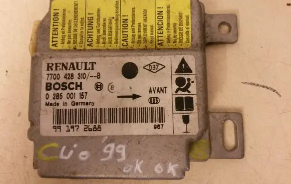 Renault Clio II Airbag control unit/module 7700428310B 0285001157 7700428310