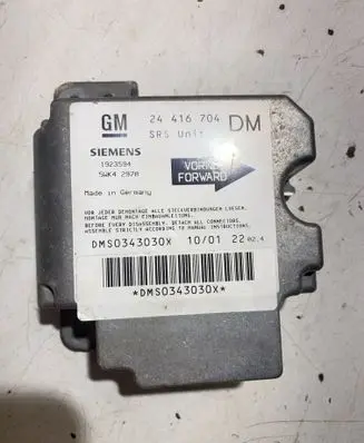 Opel Zafira A Airbag control unit/module 24416704 1923594 DMS0343030X