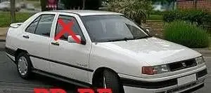 Seat Toledo I (1L) Front door window glass four-door 43R000015