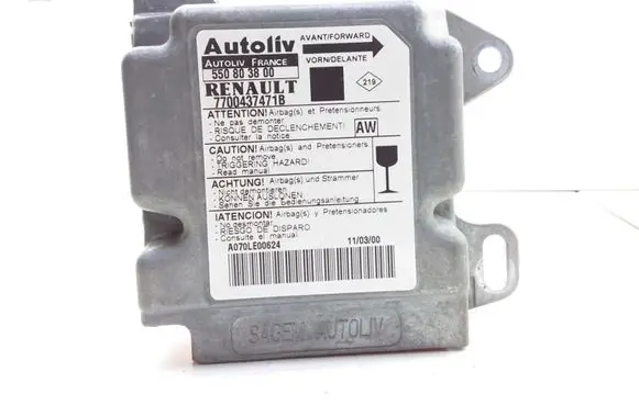 Renault Scenic I Airbag control unit/module 7700437471B 550803800