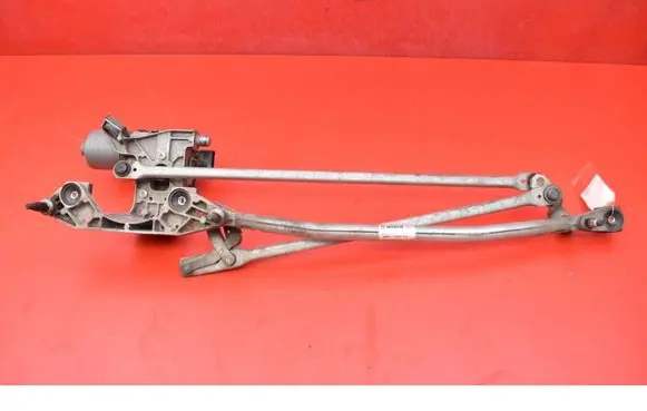 Front wiper linkage and motor