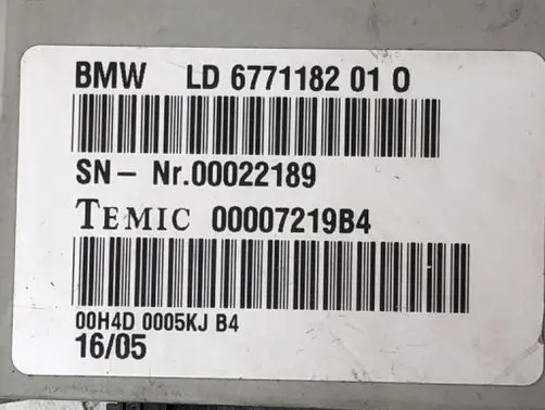 BMW 3 E90 E91 Cruise control unit/module LD6771182010