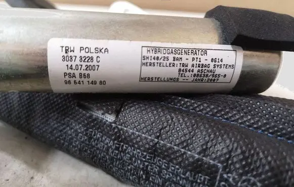 Citroen C4 Grand Picasso Roof airbag 30373228C 9654114980