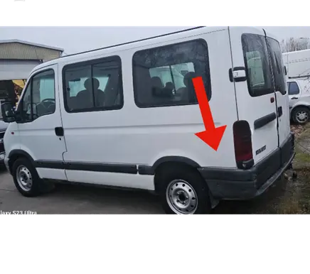 Renault Master II Rear bumper corner part panel trim 7700352123