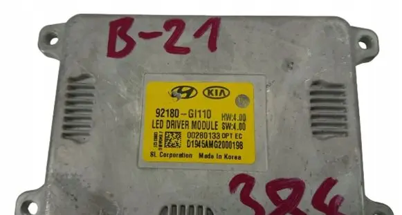 Hyundai Ioniq LED ballast control module 92180gi110