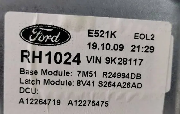 Ford Kuga I Rear door window regulator with motor 7M51R045H22A