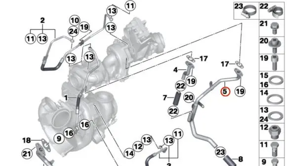 Coolant pipe/hose