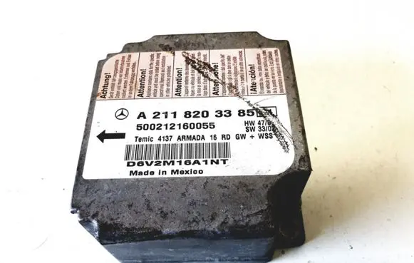 Mercedes-Benz E W211 Airbag control unit/module A2118203385 2118203385 500212160055