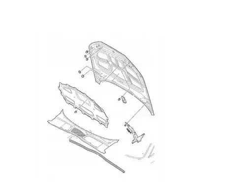 Mercedes-Benz C W205 Engine bonnet/hood hinges ZAWIAS4395