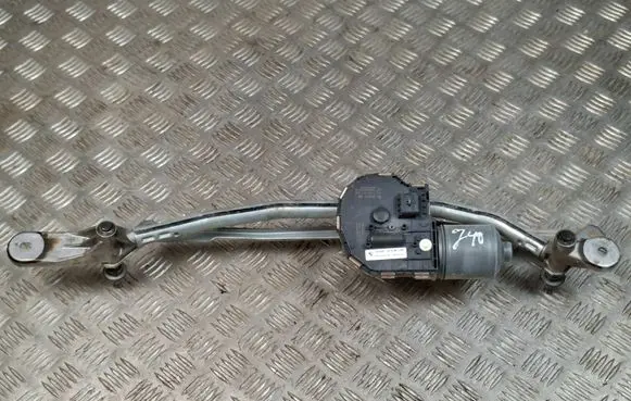 Front wiper linkage and motor