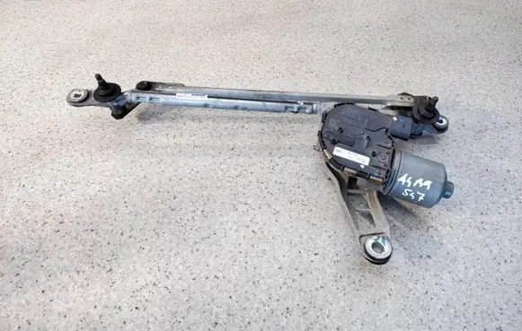 Front wiper linkage and motor