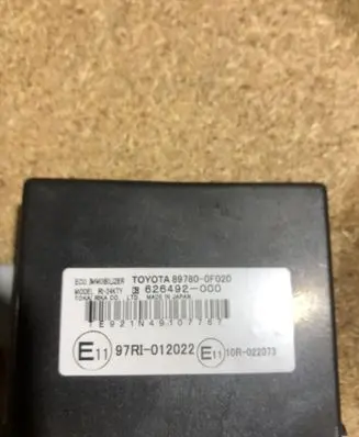 Toyota Corolla Verso E121 Immobilizer control unit/module 897800F020 97RI012022 626492000