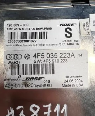 Audi A6 S6 C6 4F Sound amplifier 426010020R