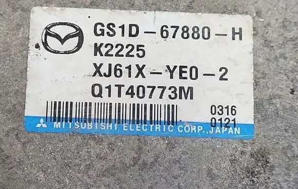 Mazda 6 Power steering control unit/module GS1D67880H Q1T40773M