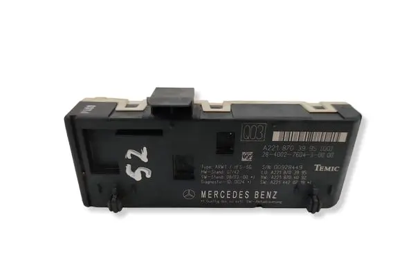 Mercedes-Benz S W221 Tailgate/trunk control unit/module A2218703995 00928449 A2218704092
