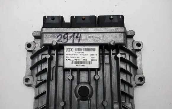 Peugeot 307 Engine ECU kit and lock set 9663018680