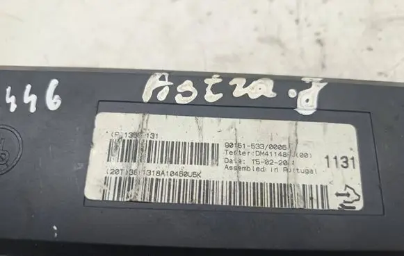 Opel Astra J Engine control unit/module 90151533 1318A10460U5K 901515330