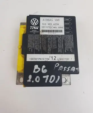Volkswagen PASSAT B6 Airbag control unit/module 3C0909605M