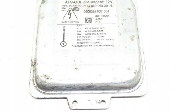 Mercedes-Benz E W212 Xenon control unit/module A2129003502