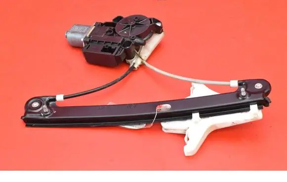 Rear door window regulator with motor