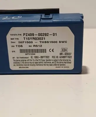 Toyota Corolla Verso E121 Other control units/modules PZ4090029201 T15YR03021