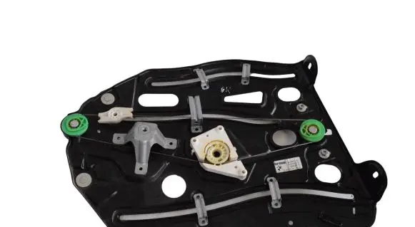 Rear door window regulator with motor