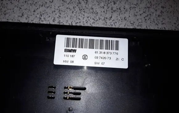 BMW 3 E46 Seat heating switch 61318373776 8373776