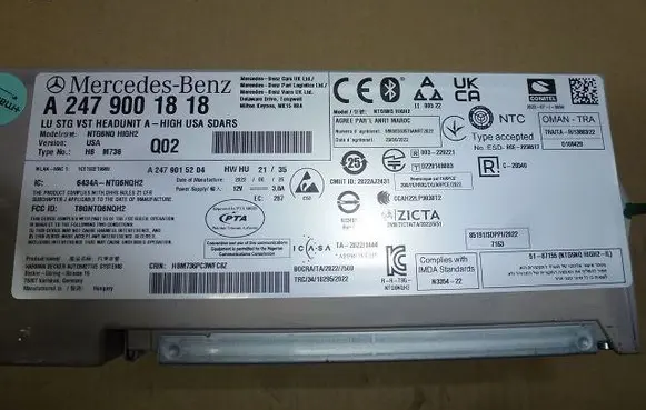 Mercedes-Benz EQB Navigation unit CD/DVD player A2479001818