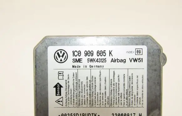 Volkswagen Polo IV 9N3 Airbag control unit/module 1C0909605K