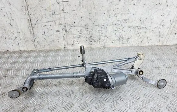 Front wiper linkage and motor