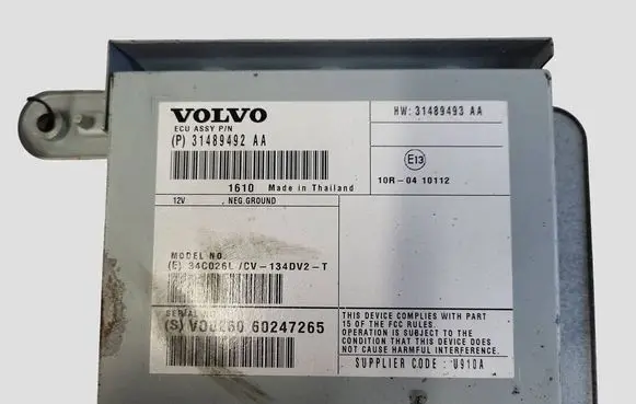 Volvo S60 Sound amplifier 31489492 31489492AA 31489493AA
