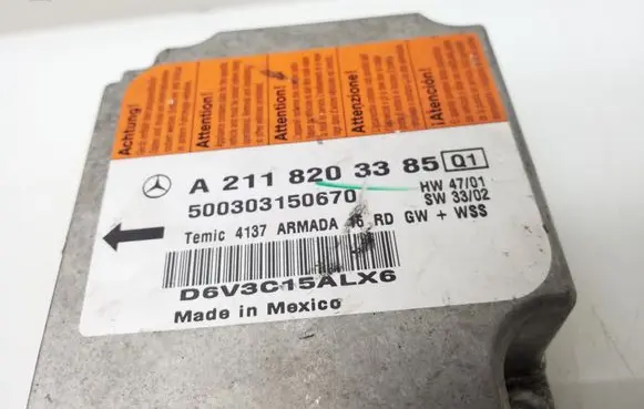 Mercedes-Benz E W211 Airbag control unit/module A2118203385 50030315067