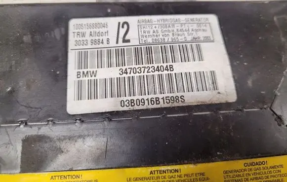 BMW X5 E53 Front door airbag 34703723404B